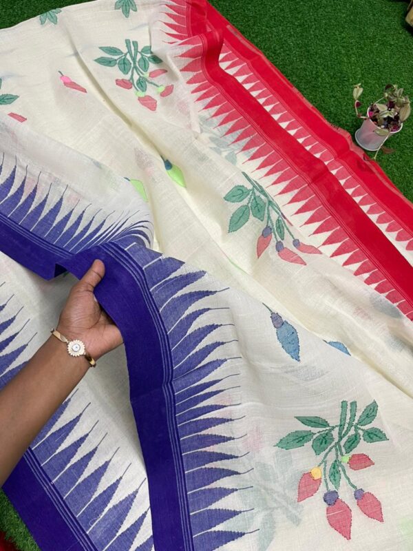 লাল-নীল গংগা-যমুনা পাড়ের মনিপুরী শাড়ী