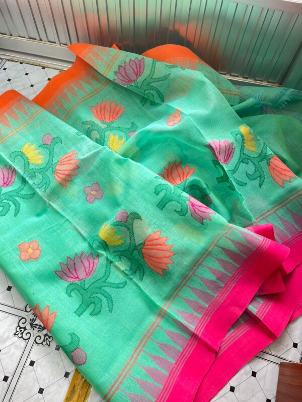 পদ্ম ফুল মনিপুরী শাড়ী